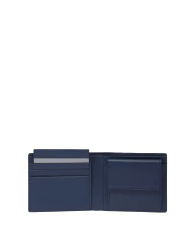 Piquadro Kiri men's leather wallet, blue