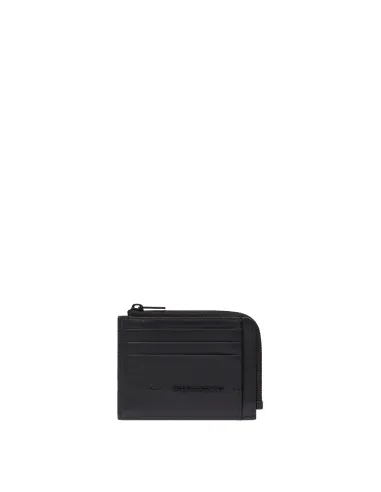 Piquadro Kiri coin and credit card pouch, black