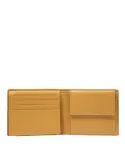 Piquadro Kiri leather men's wallet, yellow