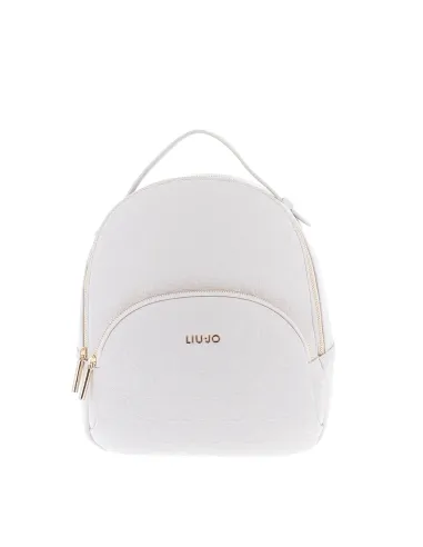 Liu Jo women's backpack with zipped front pocket, champagne