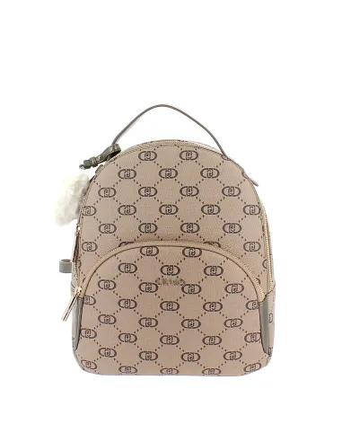 Liu Jo Damen-Rucksack mit Reißverschluss, beige