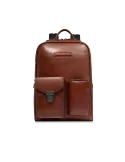 The Bridge Filippo laptop backpack with two compartments, brown