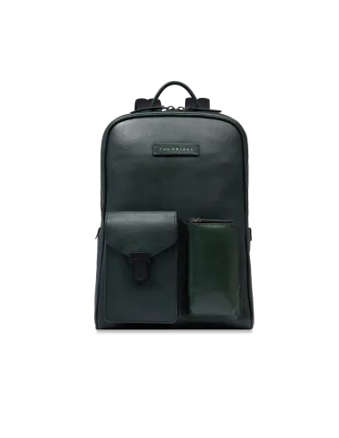 The Bridge Filippo laptop backpack with two compartments, green