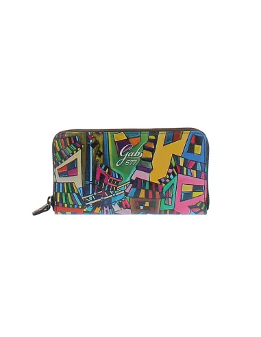 Gabs trip women's zipped wallet, Geometric Mural