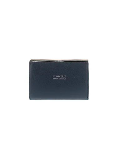 Gabs women's leather wallet with zipped external coin pocket, blue