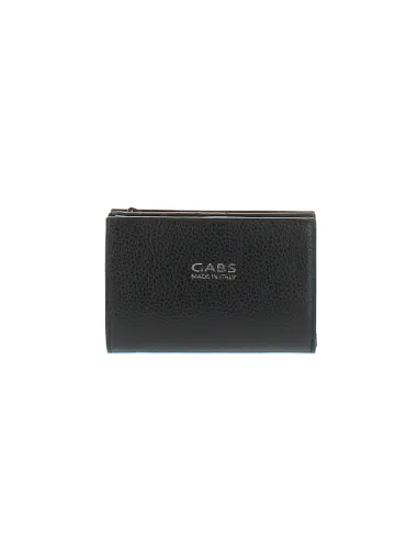 Gabs women's leather wallet with zipped external coin pocket, black