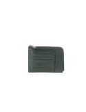 The Bridge Filippo zipped coin pouch with credit card slots, green