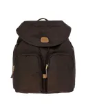 Brics Woman's backpack with two zipped front pockets, dark brown