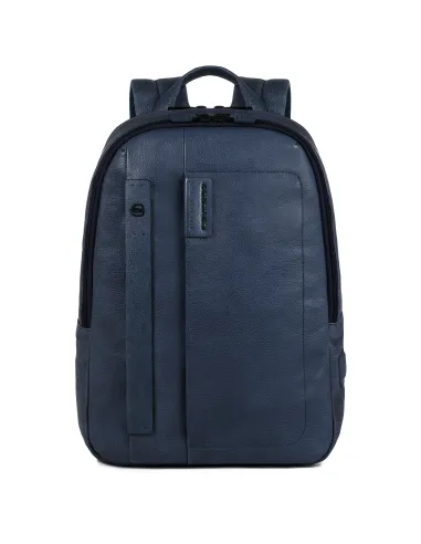 Zaino in pelle Porta PC Piquadro P15 Special, blu