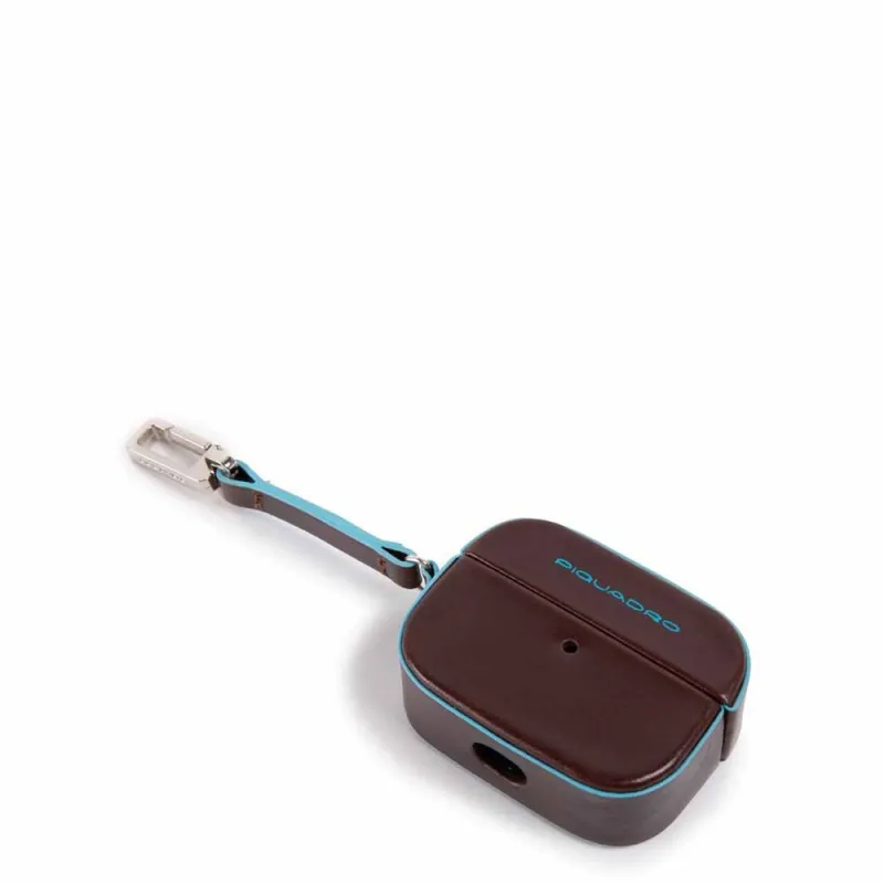 Piquadro BagMotic - Leather key-chain with USB, micro-USB and lightning  cable Colour Blue