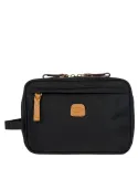 Necessaire Brics in tessuto e pelle nero