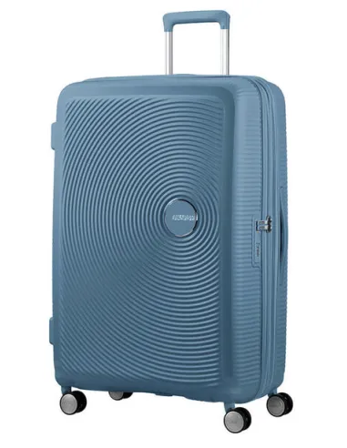 American Tourister Großer Trolley Stone Blue