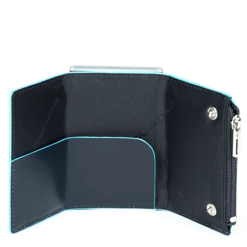 Piquadro porta carte di credito in pelle “B2 – Blue Square” Marrone  PP2762B2.MO