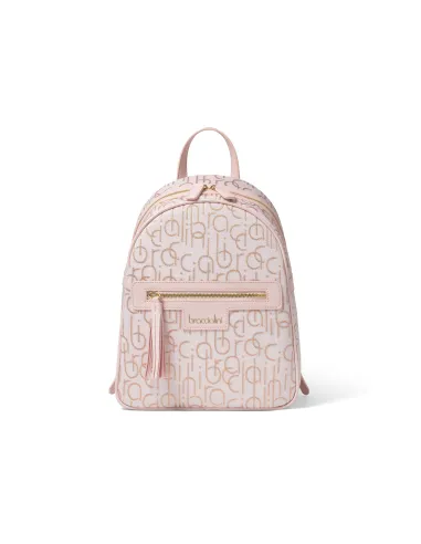 Braccialini Font Damenrucksack aus Jacquard-Stoff rosa